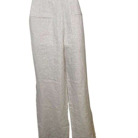 Reformation Olivia Linen Two Piece Set Size 12 NWT Oatmeal Crop Top & High Waist - Picture 11 of 11